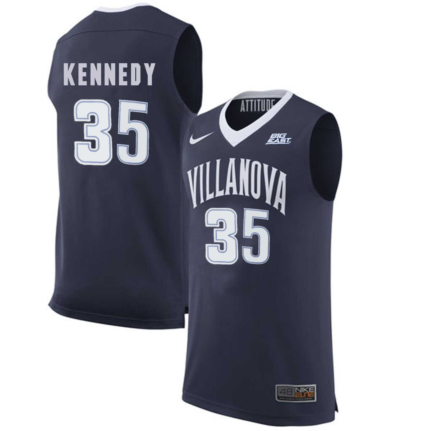 Villanova Wildcats 35 Matt Kennedy Navy College Basketball Elite Jersey Dzhi